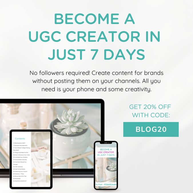 how to become a UGC creator in just 7 days